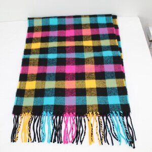 Colorful 100% Cashmere Woven Scarf Made in Scotland